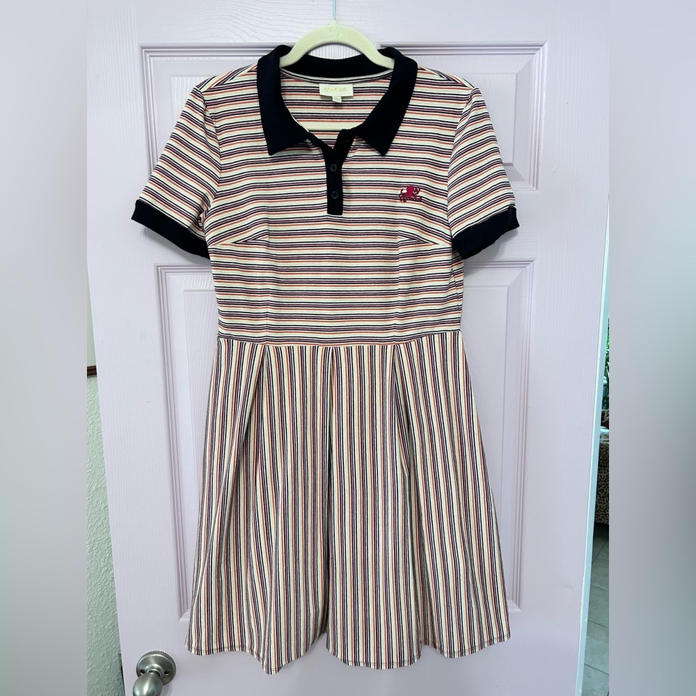 ModCloth Cultivated Quirk Polo Shirt Dress Size Large